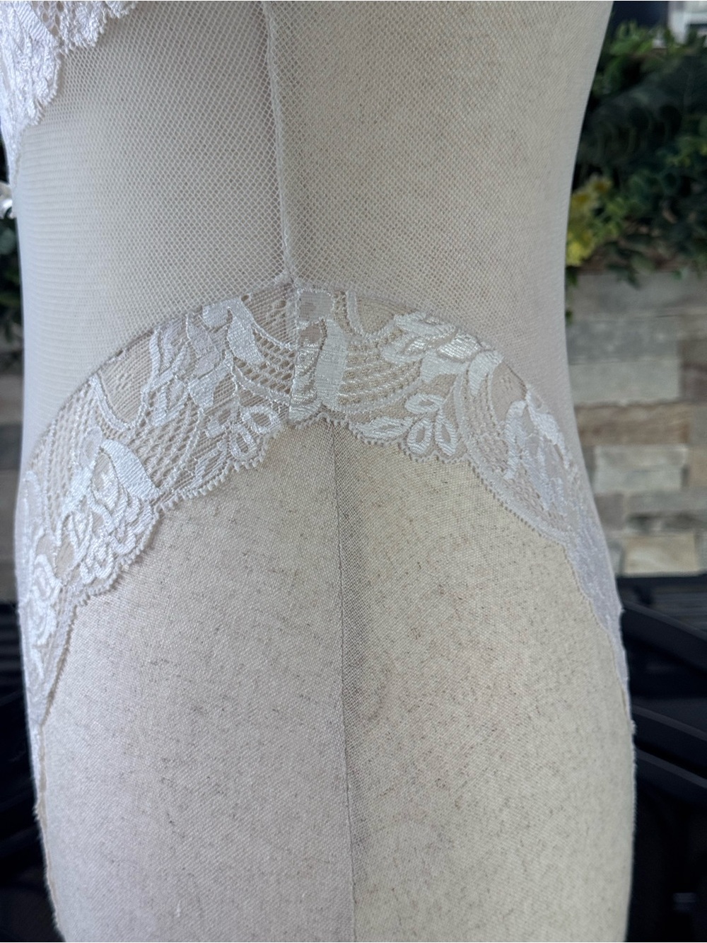 Vintage Victoria's Secret Gold Label White Lace Teddy Bodysuit 34C 80s - Picture 7 of 16